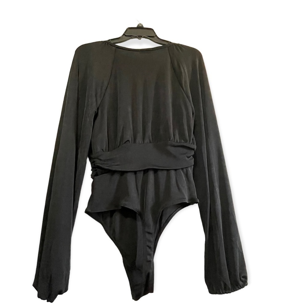 NWT Intimately Free People Top Bodysuit Wrap Black Medium - Picture 2 of 16